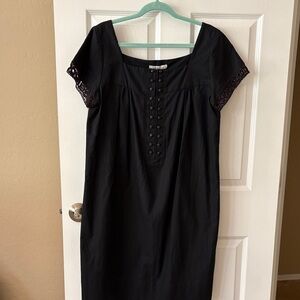 LAUNDRY by Design Black Cotton Dress